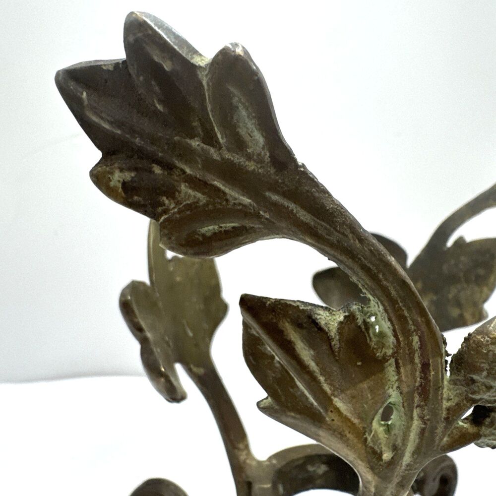 Vintage Brass Victorian/Regency Orb Globe Bowl Stand Holder Acorns 9x5.5 - Picture 3 of 10